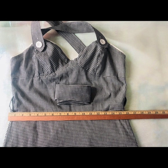 Plumeria Gingham Tulle Strap Dress Sz L Juniors - Picture 8 of 11